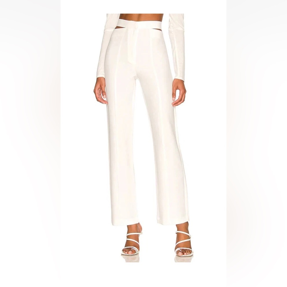 Bardot White High-Waisted Tailored Pants - Size Small
